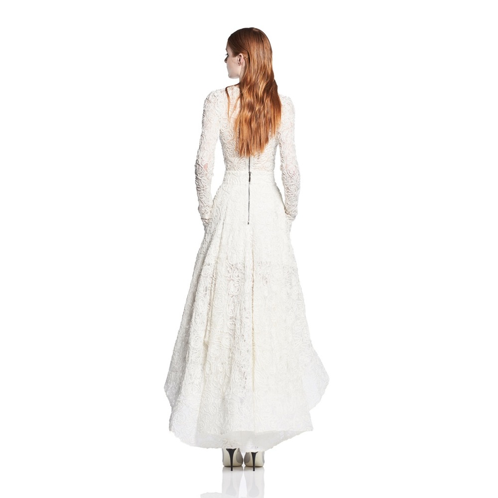 Maticevski Promising Embroidered Lace Midi Skirt Top Wedding Dress - Picture 4 of 14